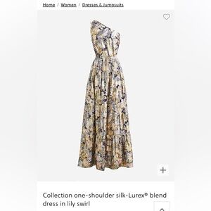 J.Crew Collection one shoulder dress